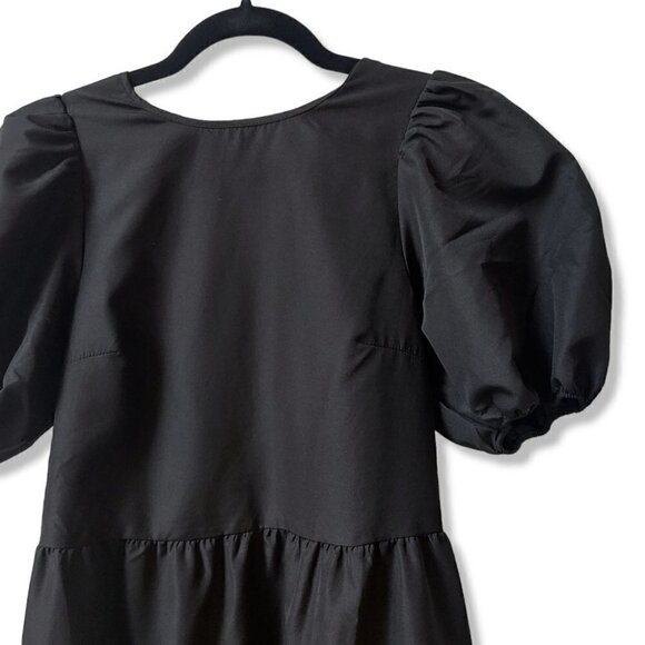 nwt H&M Black Puffsleeve Mini Dress Size XS - Picture 4 of 8